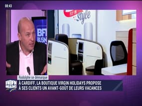 Rodolphe se démarque: La boutique Virgin Holidays de Cardiff propose à ses clients un avant-goût de leurs vacances - 13/01