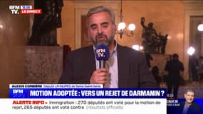 Motion de rejet du projet de loi immigration: "On pourrait comprendre que [Gérald Darmanin] pose un acte de démission", affirme Alexis Corbière (LFI)