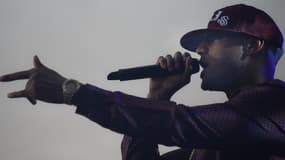 Le rappeur Booba lors d'un concert à Belfort, en France, le 8 juillet 2017.