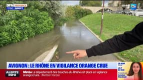 Avignon: le Rhône en vigilance orange crue