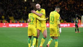 Nicolas Pallois avec Moses Simon et Ludovic Blas à Nantes