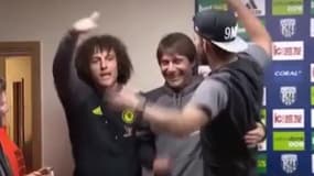 David Luiz et Diego Costa ont bien fait rire Antonio Conte après le sacre des Blues en Premier League.