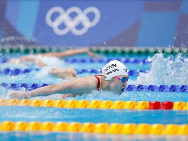 La nageuse chinoise Zhang Yufei aux JO de Tokyo en 2021

