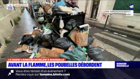 Marseille: les éboueurs en grève, les poubelles débordent avant l'arrivée de la flamme olympique