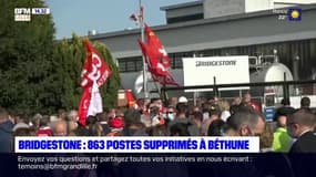 Mobilisation à Béthune après l'annonce de la fermeture de l'usine Bridgestone, 863 postes supprimés