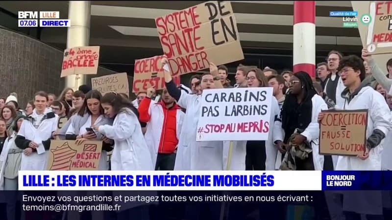 Lille: les internes en médecine mobilisés