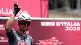 Kaden Groves avant le départ de la 5e étape du Giro, le 14 mai 2025.