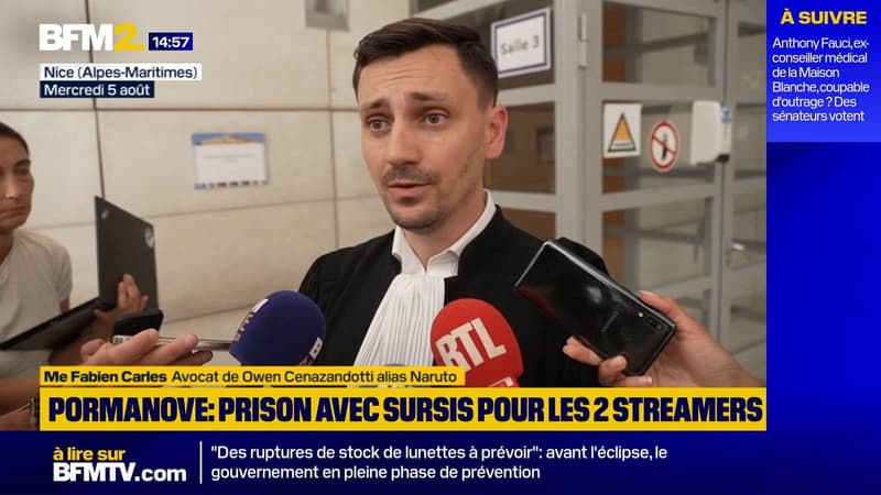 Affaire Jean Pormanove: "Il estime ne jamais avoir commis de violences sur ses amis", réagit l'avocat d'Owen Cenazandotti dit "Naruto"