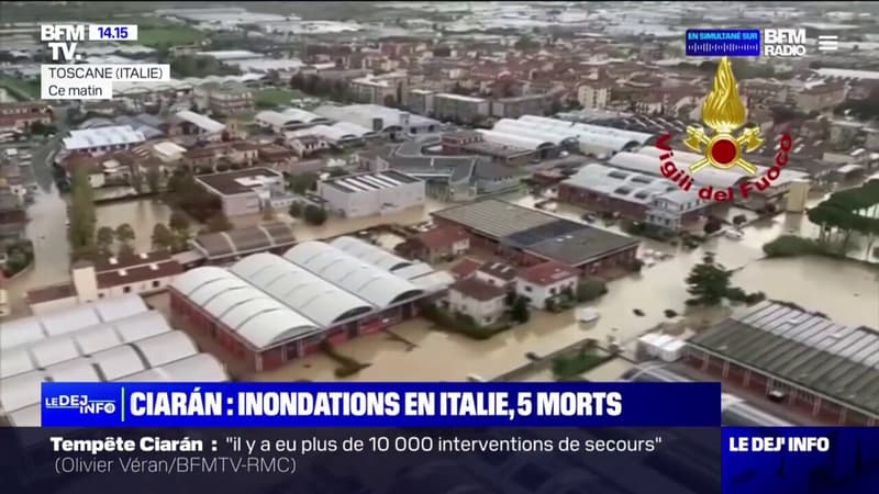 Italie: de nombreux dégâts en Toscane après le passage de la tempête Ciarán