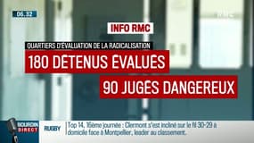 INFO RMC: en un an, près de 90 détenus poursuivis pour des faits liés au terrorisme ont été évalués dangereux. 
