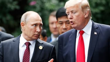 Vladimir Poutine et Donald Trump lors d'une rencontre en novembre 2017.