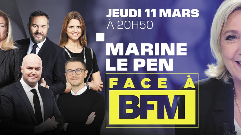 Marine Le Pen, invitée de BFMTV.