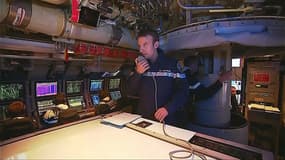 Emmanuel Macron à bord du sous-marin nucléaire "Le Terrible"