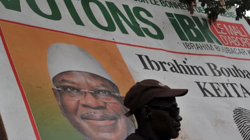 Ibrahim Boubacar Keïta (IBK) était donné largement vainqueur dans des premières estimations.