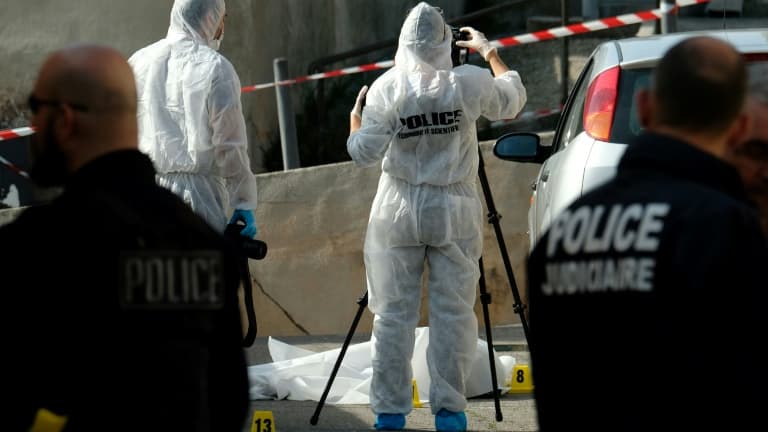 La police scientifique sur une scène de crime à Marseille en février 2017 (illustration).