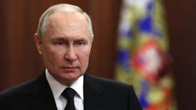 Le président russe Vladimir Poutine le 24 juin 2023.