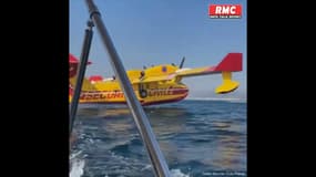 Un canadair dans le Golfe de Saint-Tropez