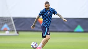 Marcelo Brozovic à l'échauffement avec la Croatie, 17 juin 2023