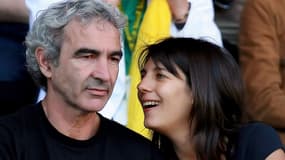 Raymond Domenech et Estelle Denis, le 21 avril 2007