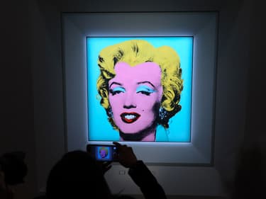 Le tableau "Shot Sage Blue Marilyn" peint en 1964 par Andy Warhol