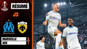 Résumé : Marseille 3-1 AEK Athènes - Ligue Europa (3e journée)