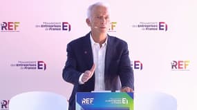 Patrick Martin, le président du Medef, depuis la Ref à ParisLongchamp le 26 aout 2024
