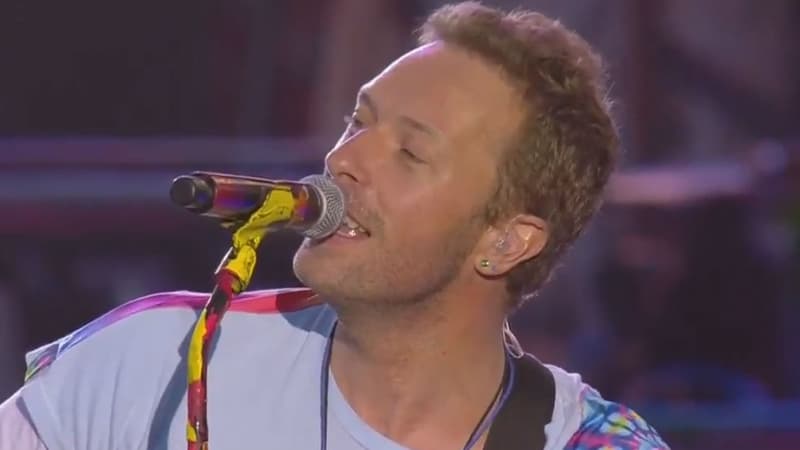 Coldplay, lors du concert à Manchester, le 4 juin 2017