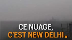 Ce nuage de pollution cache totalement New Delhi