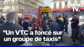  À Marseille, une voiture fonce sur des piétons en marge de la manifestation des chauffeurs de taxis