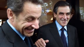 Nicolas Sarkozy et François Fillon, le 12 septembre dernier après un déjeuner commun.