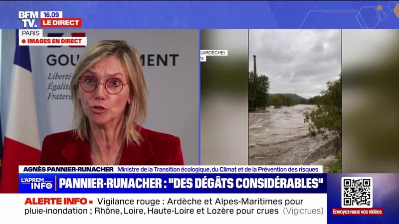 Agnès Pannier-Runacher sur la vigilance crues, pluie-inondation: 