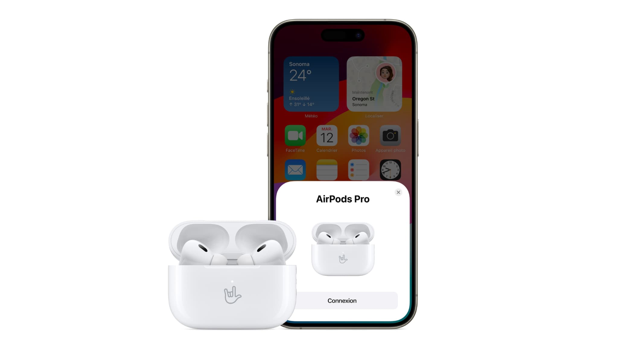 Les AirPods Pro (2023) d'Apple, avec un port USB-C