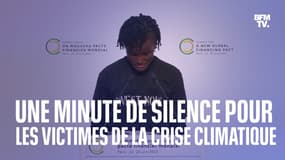  Cette militante demande une minute de silence à des dirigeants mondiaux pour les victimes de la crise climatique, lors d'un sommet à Paris 