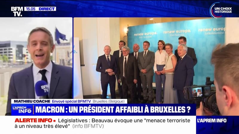 Sommet européen: Emmanuel Macron est-il affaibli à Bruxelles par la situation politique française?