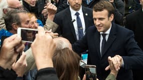 Emmanuel Macron au Touquet, le 7 mai 2017 après avoir voté.