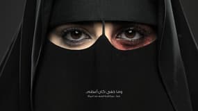 L'affiche de la première campagne contre les violences faites aux femmes en Arabie Saoudite.