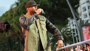 Booba sur le plateau du "Grand Journal" à Cannes en 2014