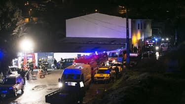 Image de l'incendie dans la ville de Vila Nova da Rainha à Tondela, le 13 janvier 2018