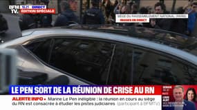 Procès RN: Marine Le Pen quitte le siège du parti