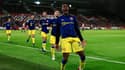Anthony Elanga avec Manchester United, à Brentford le 19 janvier 2022