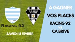 BFM Paris vous offre vos places pour le match du Racing 92 vs CA Brive.
