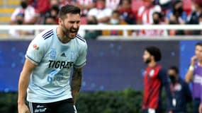 André-Pierre Gignac buteur lors du match entre les Tigres de Monterrey et Chivas le 13 février 2022.