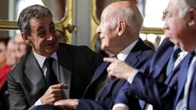Nicolas Sarkozy et Valéry Giscard d'Estaing en octobre 2018. 