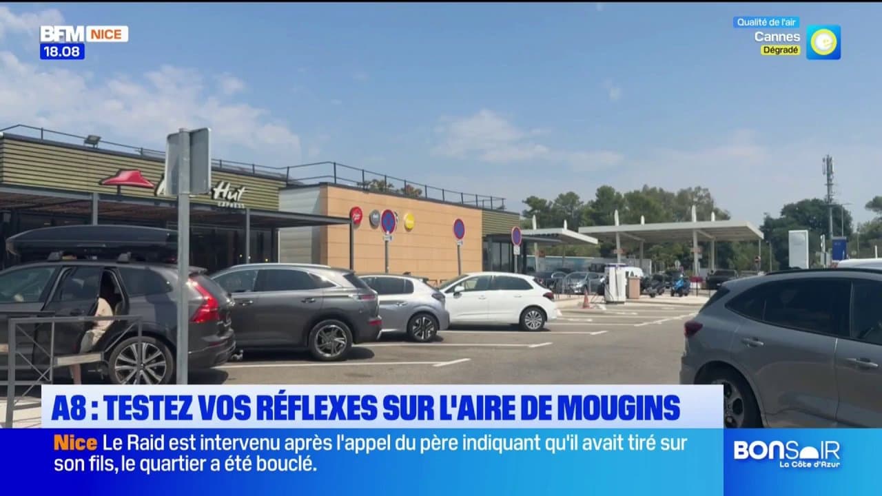 A8 : testez vos réflexes sur l'aire de Mougins
