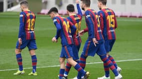 Lionel Messi et le groupe du FC Barcelone