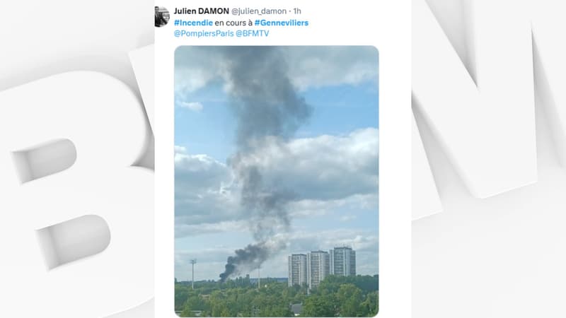 Gennevilliers: un important incendie en cours dans un entrepôt, 140 pompiers sur place