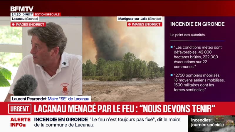 Incendies en Gironde: "Nous avons la mission de tenir", affirme le maire de Lacanau
