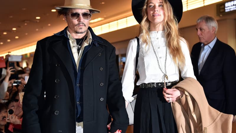 Johnny Depp et Amber Heard le 26 janvier 2015