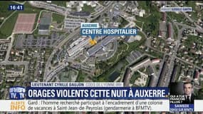 Orages: le service des urgences de l'hôpital d'Auxerre inondé