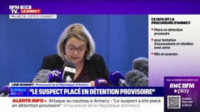 Attaque au couteau à Annecy: le suspect "a refusé de s'exprimer tout au long de sa garde à vue", explique la procureure 